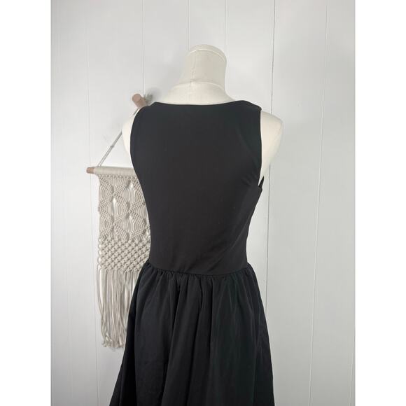 Spanx Black Midi Dress Size Medium Jersey Scoop Neck Tank - Picture 9 of 11